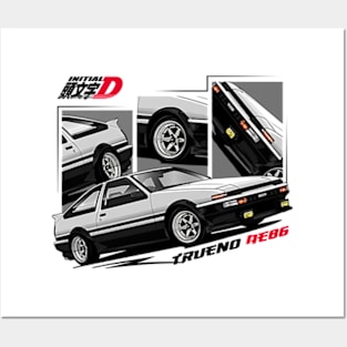 Toyota AE86 Trueno, JDM Car Posters and Art